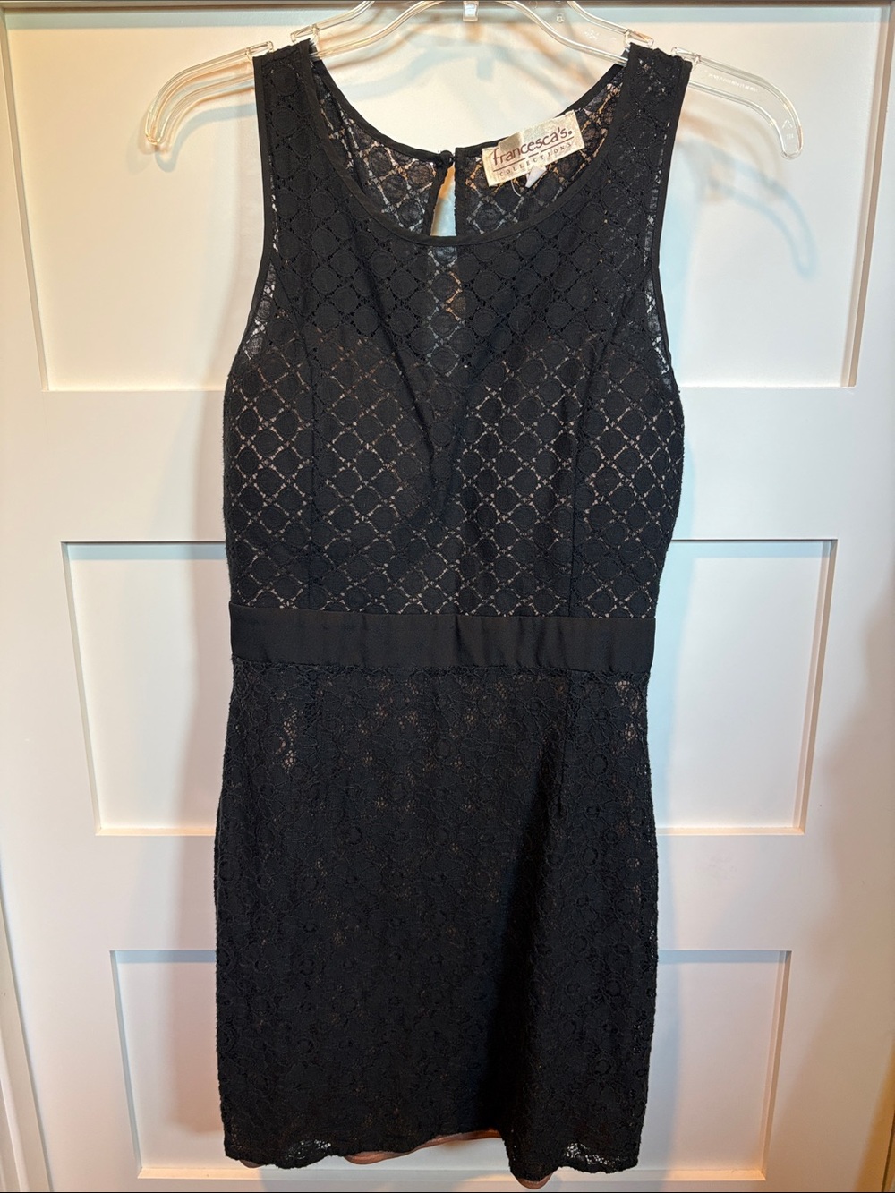 Francesca's Collections Black Lace Sleeveless Mini Dress